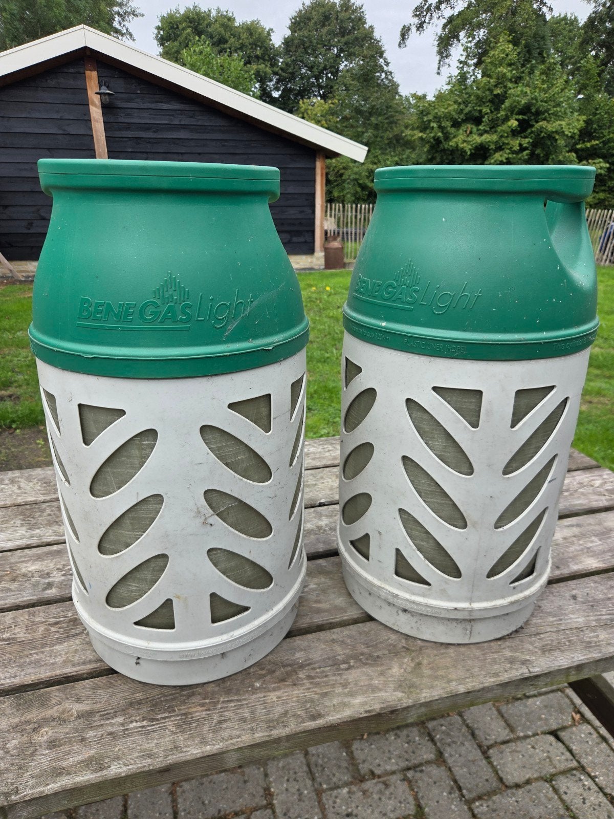 2x Benegas Light gasflessen - Ideaal voor BBQ/camping, Ophalen, Gebruikt