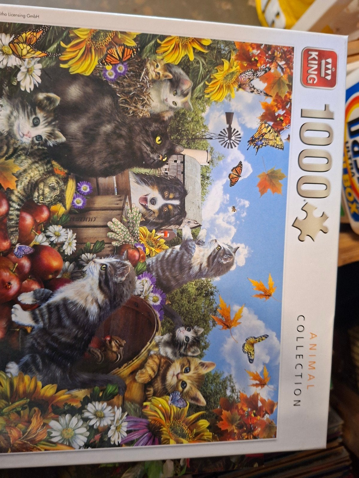 King Legpuzzel nieuw 1000 stukjes - Dieren in de Herfst, Ophalen of Verzenden, 500 t/m 1500 stukjes, Gebruikt, Legpuzzel
