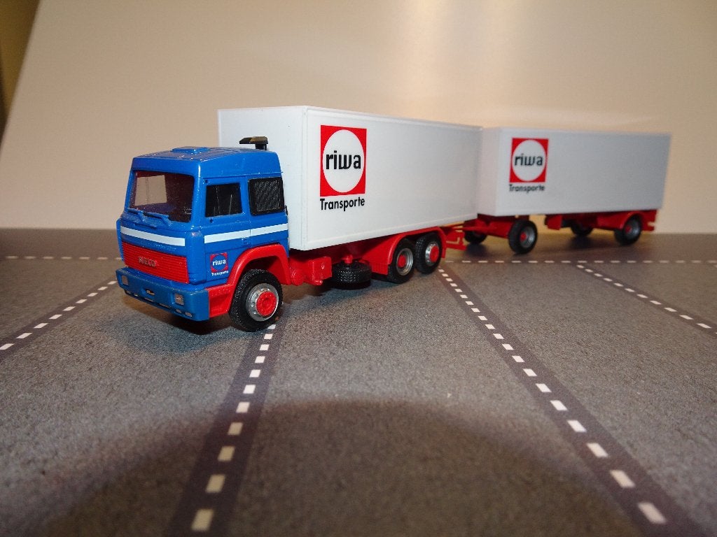 173 herpa iveco turbostar riwatrans combi 1:87 truck trein, Ophalen of Verzenden, Zo goed als nieuw, Bus of Vrachtwagen, Herpa