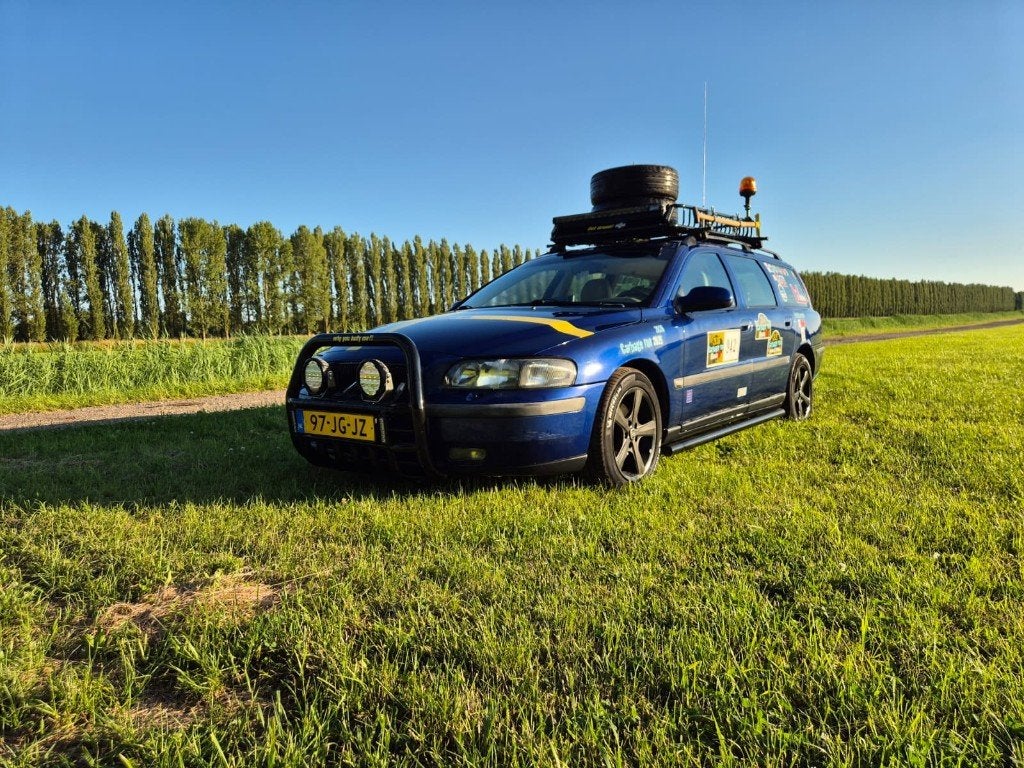 Volvo V70 2.4 170PK 2002 Blauw, Voorwielaandrijving, 1800 kg, Beige, Blauw