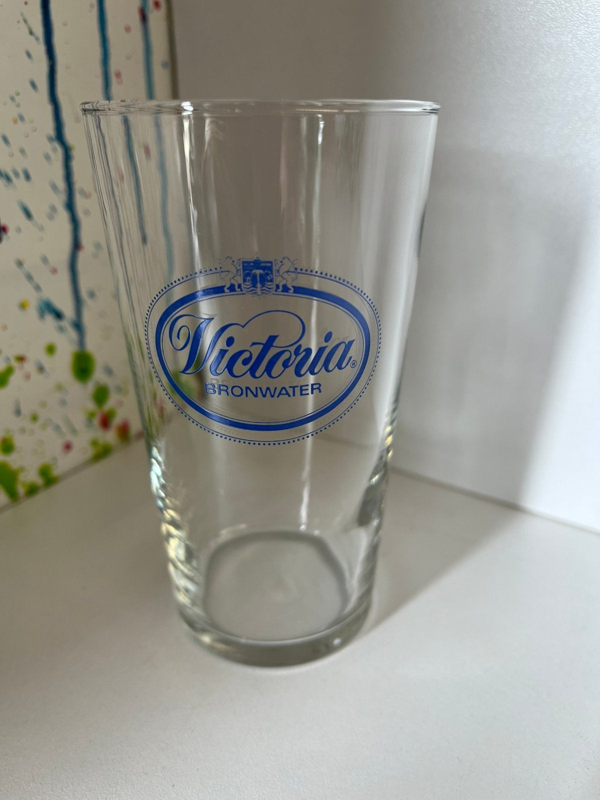 Victoria bronwater glazen set van 6 glazen, Ophalen of Verzenden, Nieuw, Waterglas