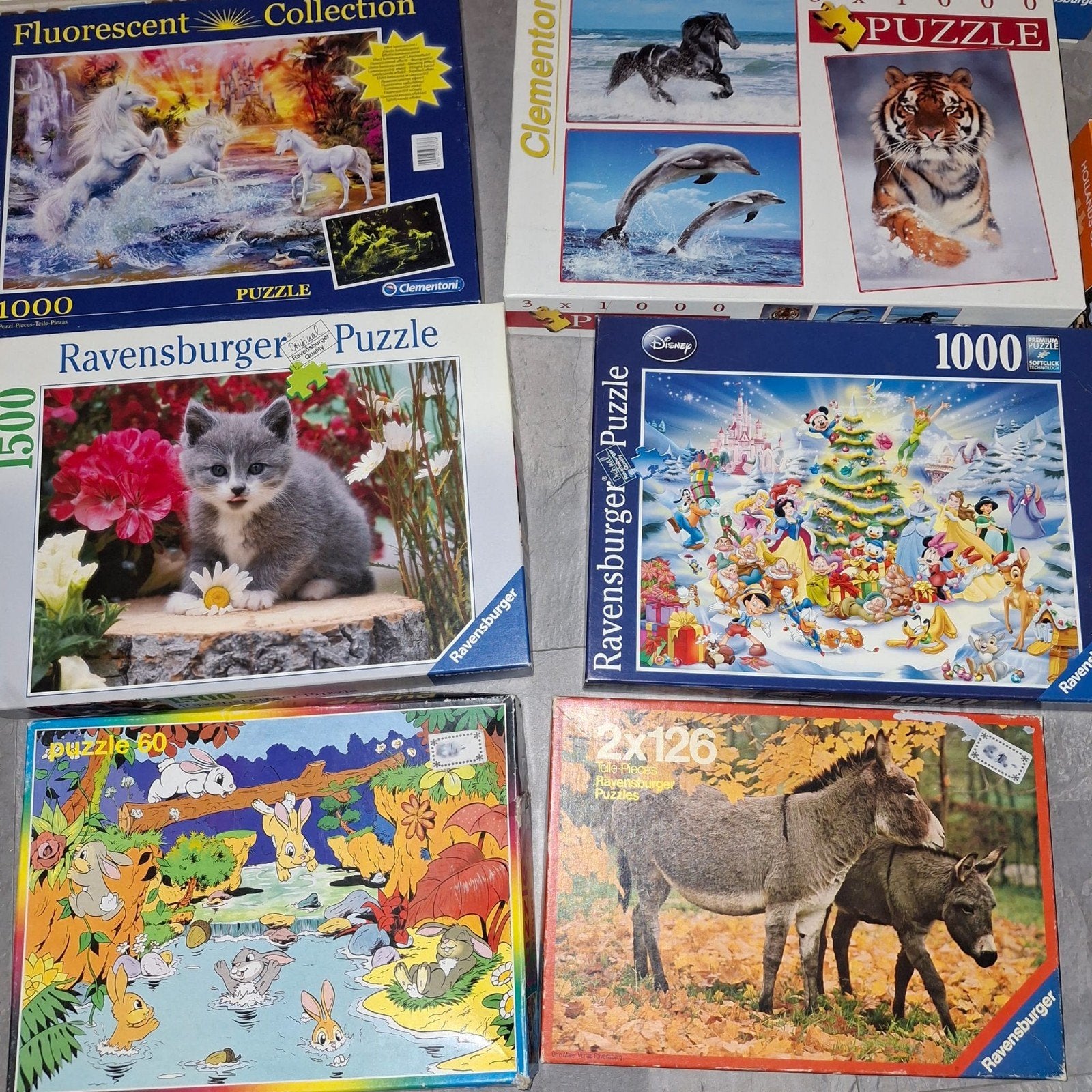 Grote collectie legpuzzels, diverse merken en aantallen, Ophalen, Meer dan 1500 stukjes, Gebruikt, Legpuzzel