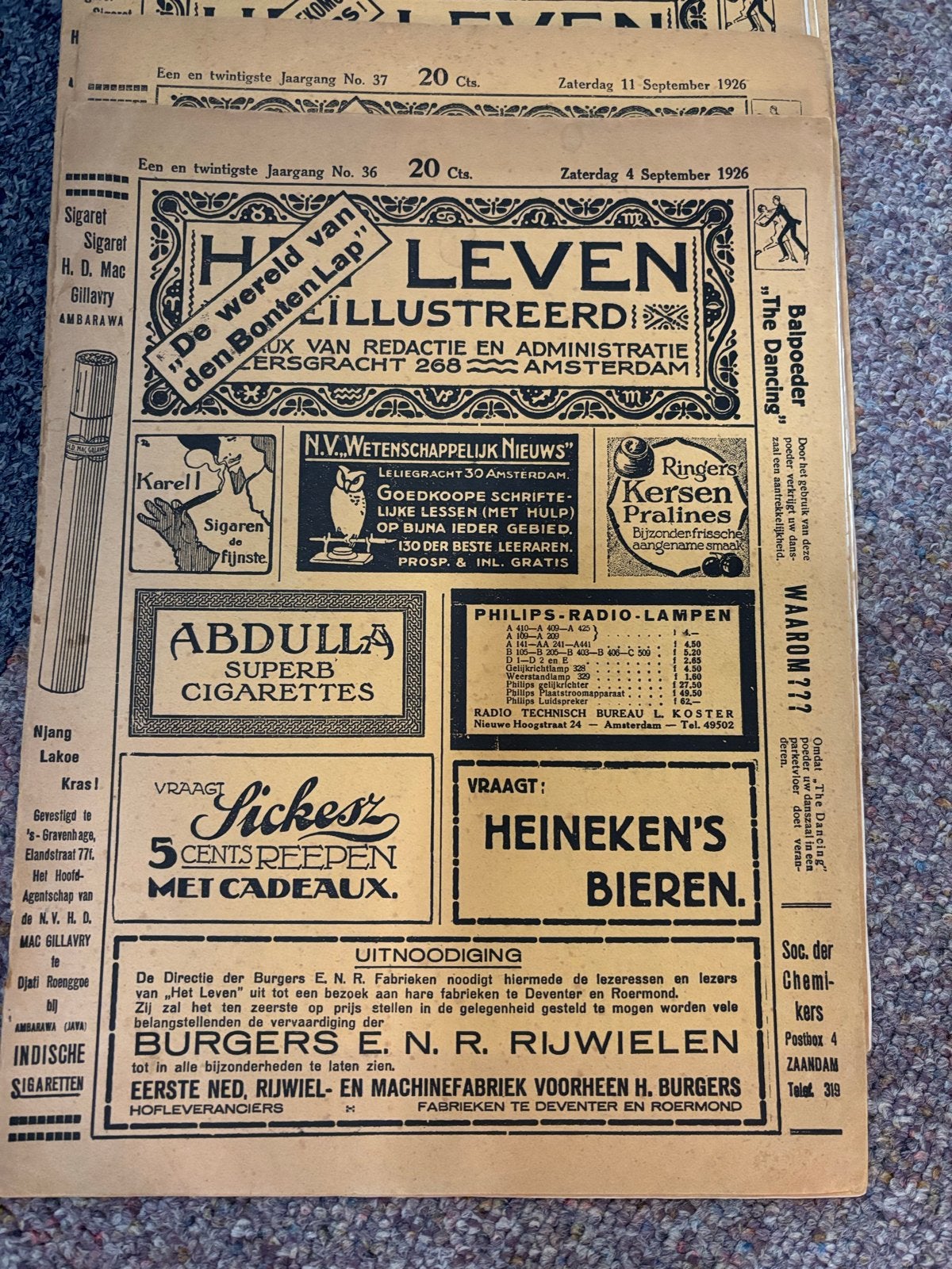 Het Leven Geïllustreerd - Oude Tijdschriften (1926-1934), Ophalen of Verzenden, Gelezen, Overige typen