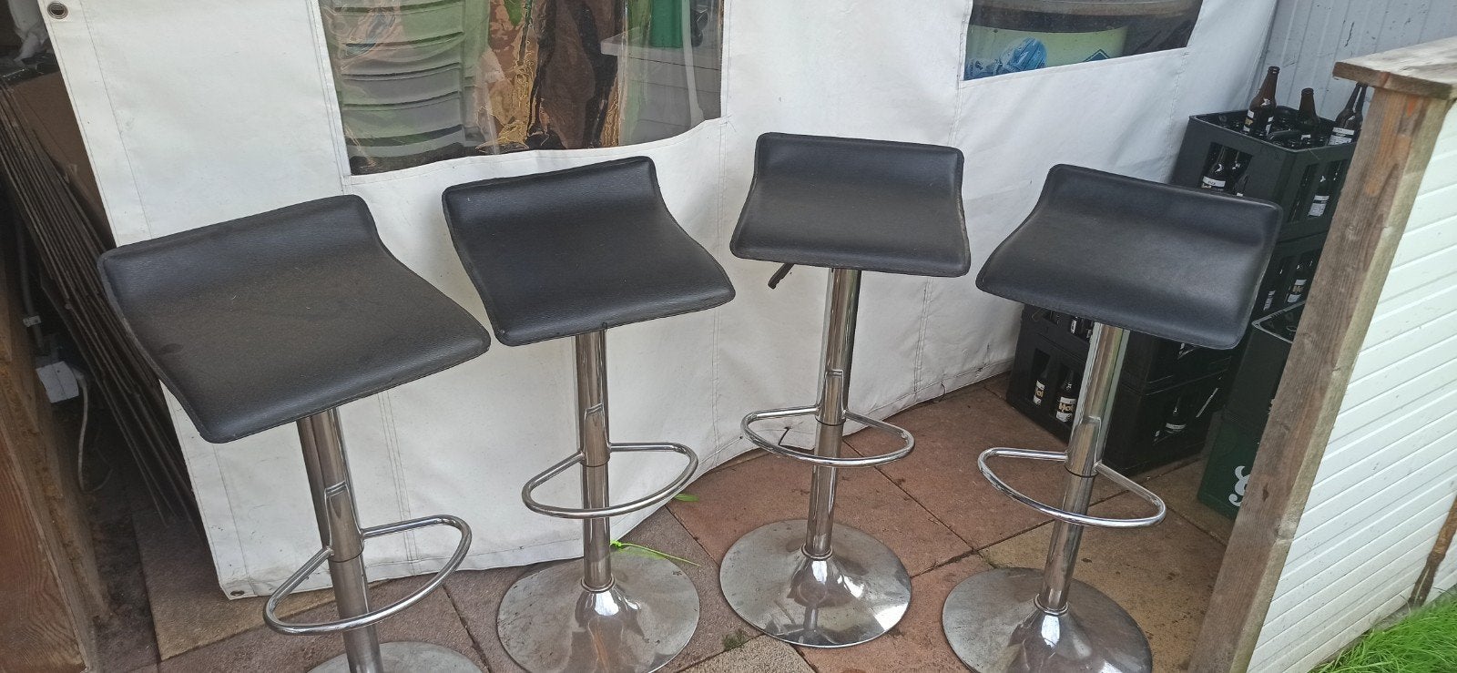 Bar krukken  4, 4 krukken, Ophalen, In hoogte verstelbaar, 90 cm of meer