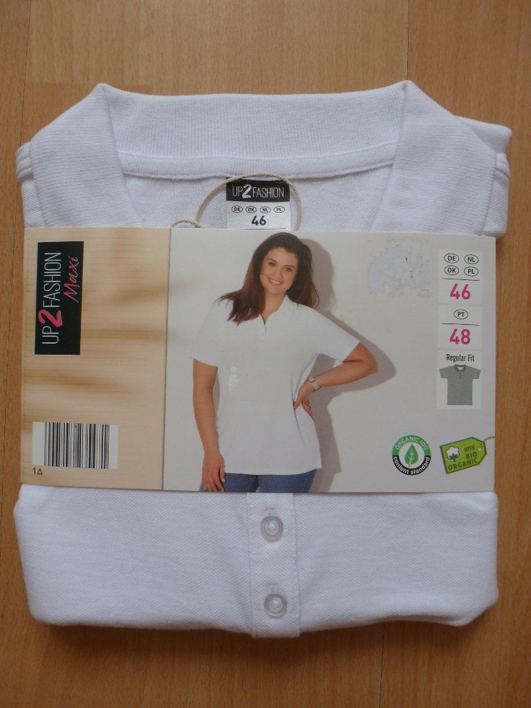 Dames poloshirt polo shirt Up Fashion Maxi maat 46 wit NIEUW, Wit, Maat 46/48 (XL) of groter, Nieuw, Ophalen of Verzenden