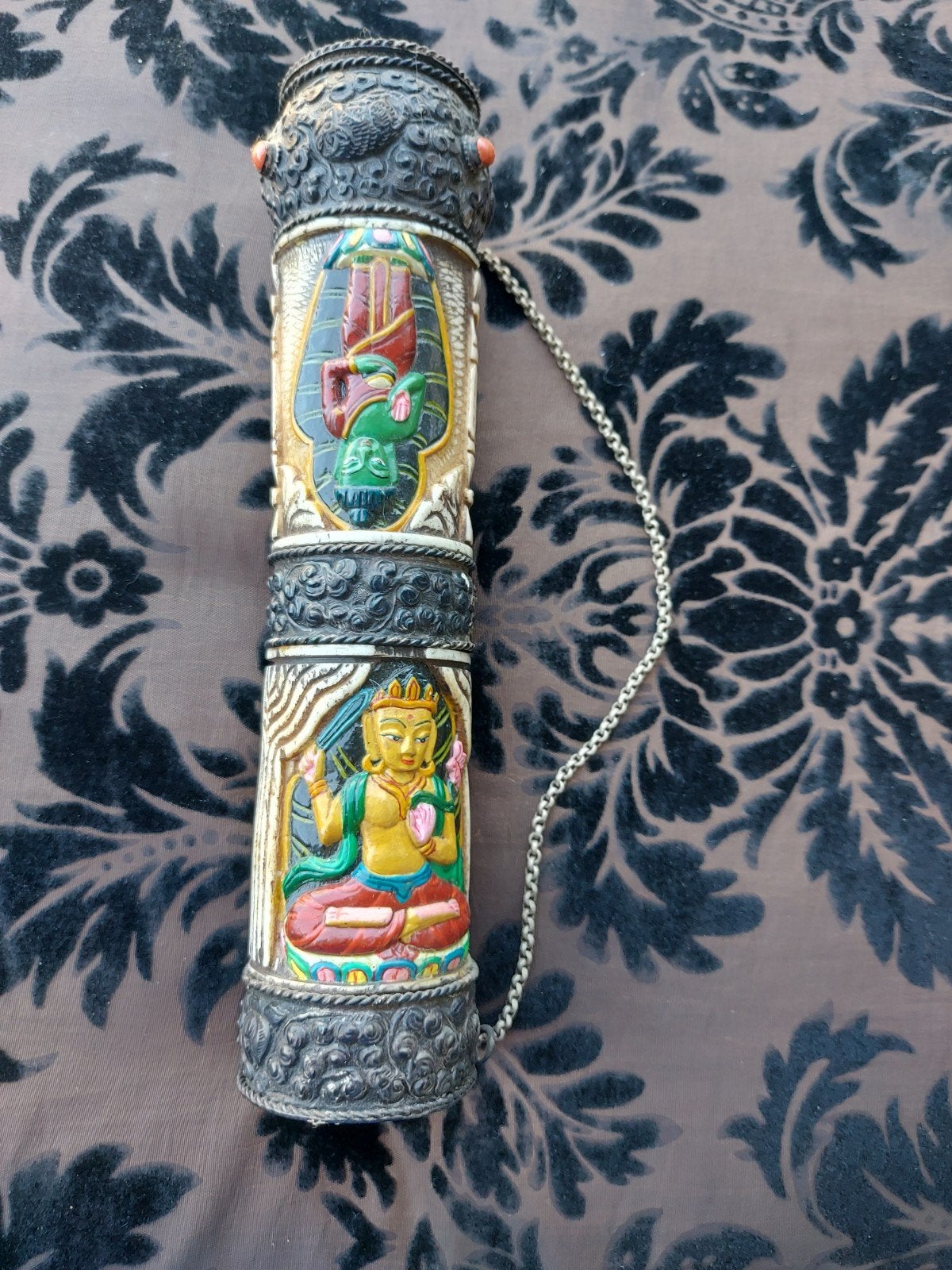 Antieke Tibetaanse Gebedsmolen / Gebedskoker - 20cm, Ophalen of Verzenden