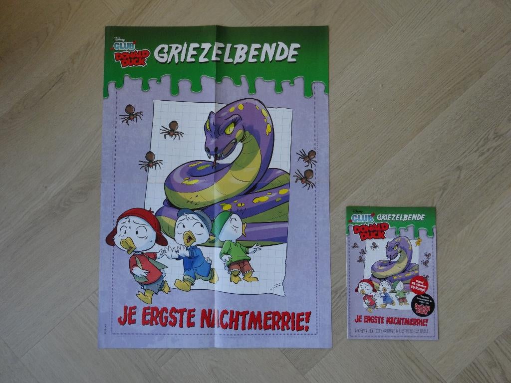 Strip en poster Donald Duck Club - Griezelbende (NIEUW), Boeken, Eén stripboek, Ophalen of Verzenden, Nieuw