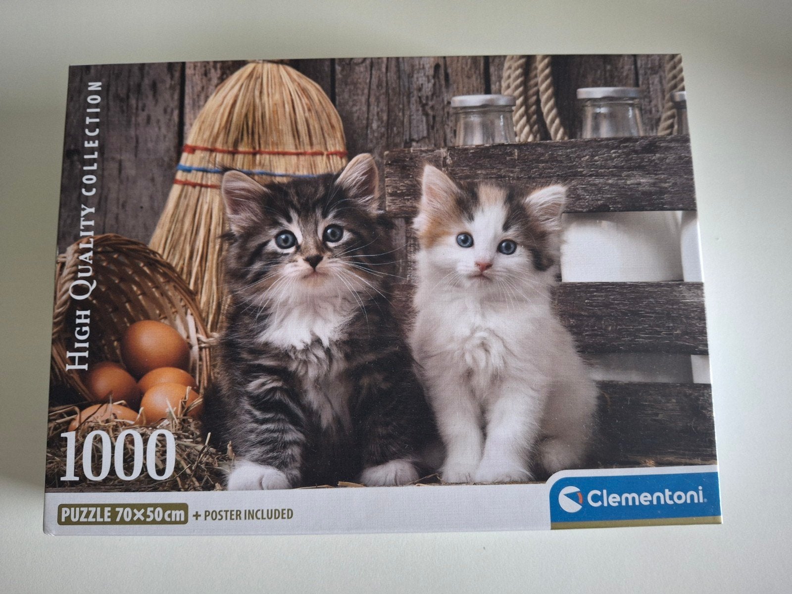 Clementoni puzzel poezen 1000, Ophalen of Verzenden, 500 t/m 1500 stukjes, Zo goed als nieuw, Legpuzzel