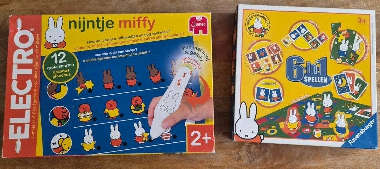 2 Nijntje spellen: Electro en 6 in 1 - in prima staat, Een of twee spelers, Ophalen, Gebruikt, Jumbo, Ravensburger