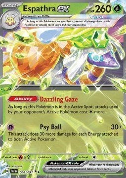 Pokemon - Espathra ex (PAF 006) Double rare.., Ophalen of Verzenden, Nieuw, Losse kaart, Foil