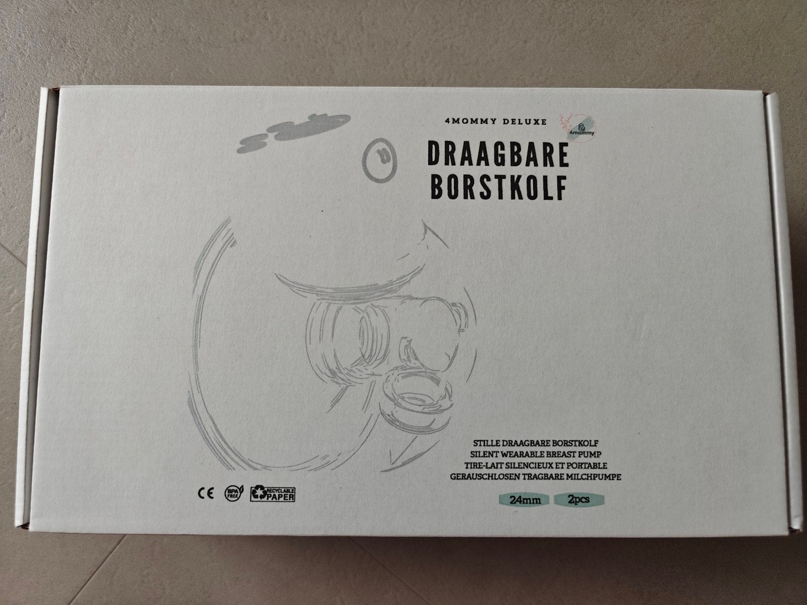 4Mommy Deluxe Stille Draagbare Borstkolf - Nieuw in Doos, Ophalen of Verzenden, Nieuw