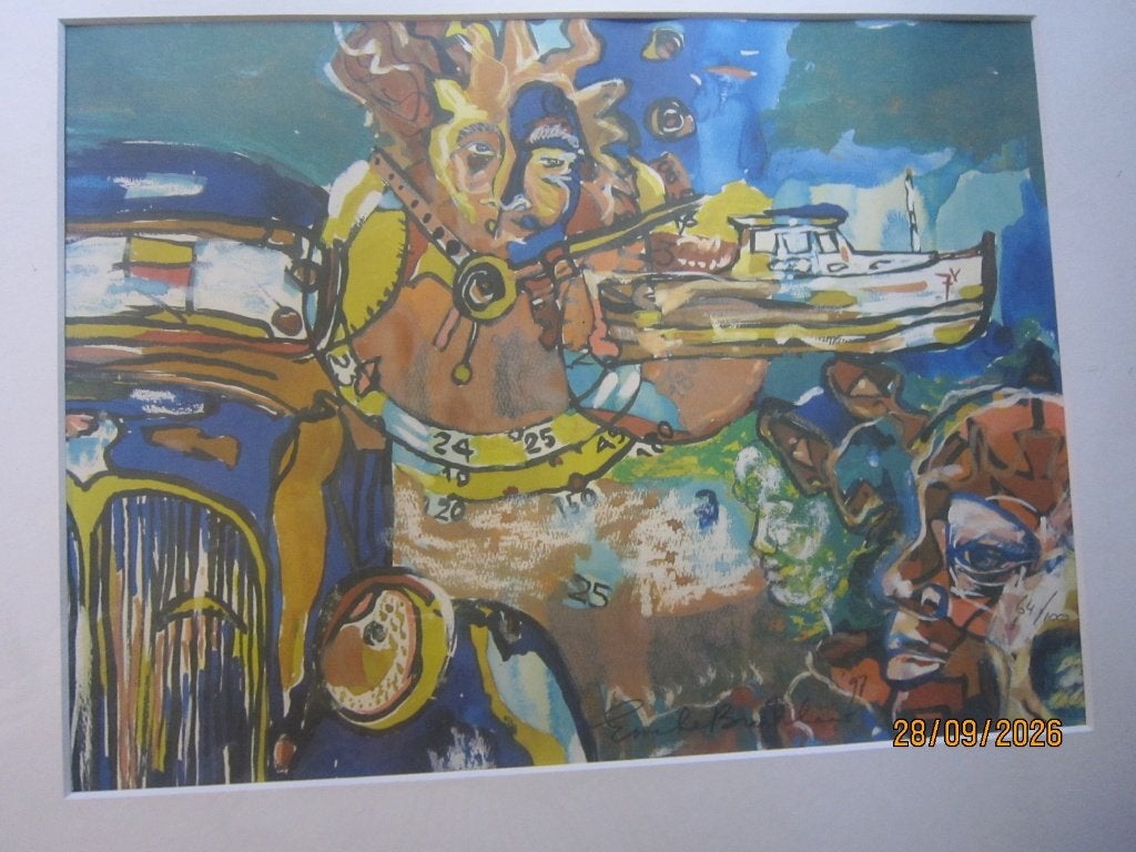 DIRECT BANK, Opdracht Afb. MIXED MEDIA Emeke BUITELAAR, Ophalen, Impressionistisch, Overige onderwerpen, Papier