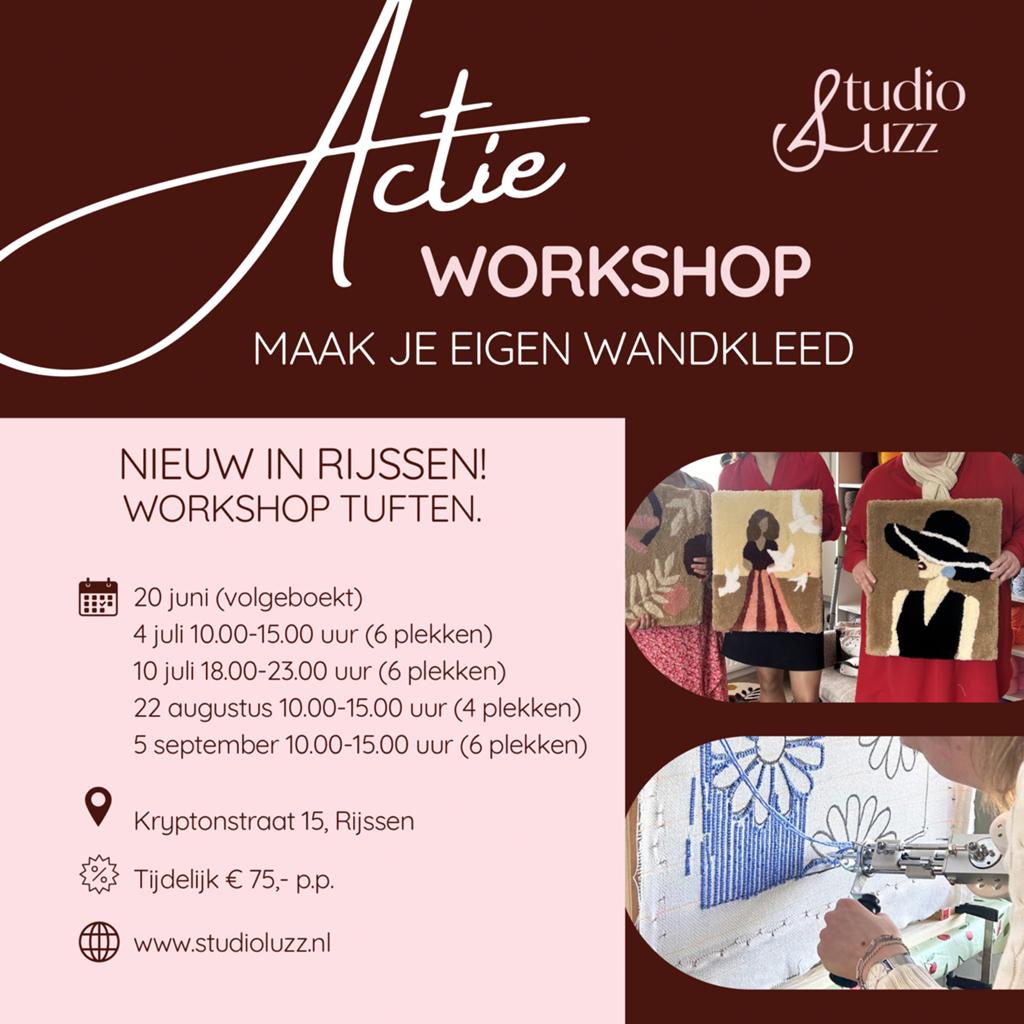 Workshop Tuften in Rijssen - maak je eigen wandkleed, Ophalen, Abstract, Handgemaakt, Overige typen