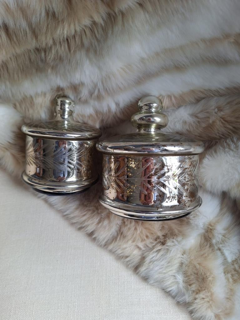 Set van 2 Loberon Elexa potjes, Gebruikt, Ophalen of Verzenden, Klassiek, Glas