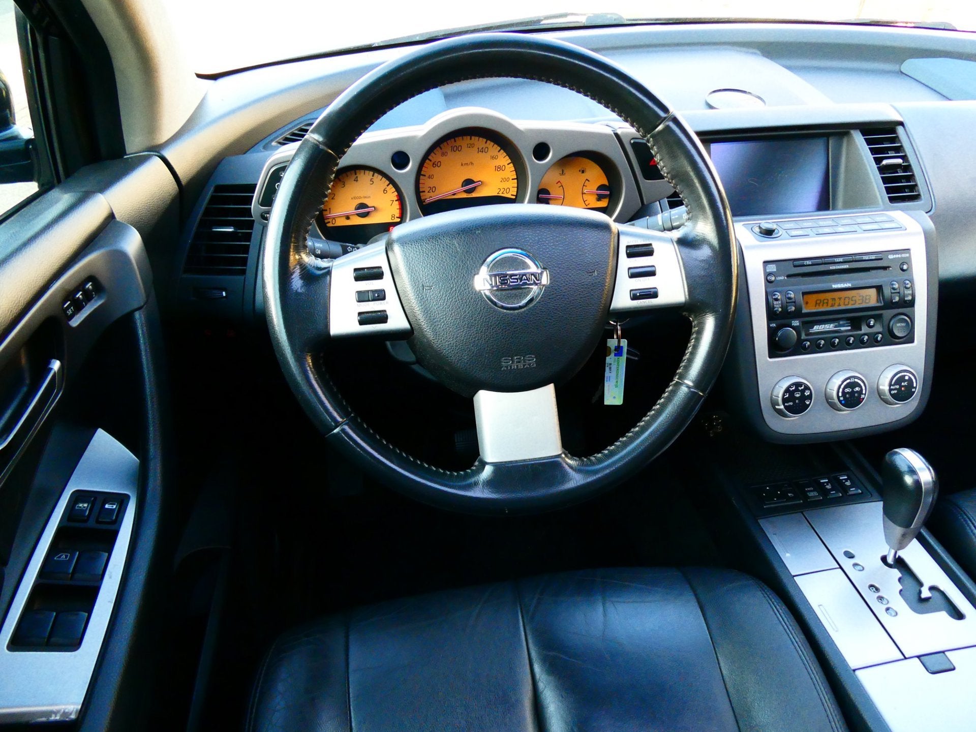 Nissan Murano 3.5 V6 234pk Automaat Leder Trekhaak 1500kg. X, Auto's, Automaat, Gebruikt, Zwart, 234 pk