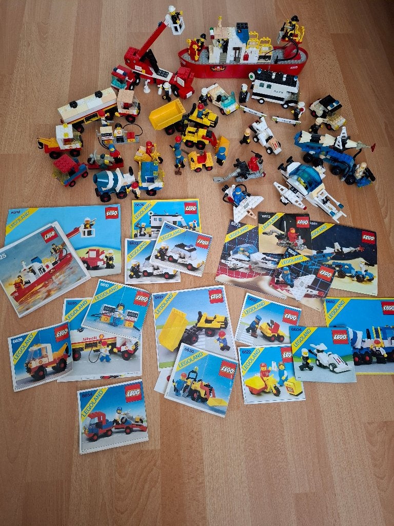 Verzameling LEGO (Brandweer, politie, shell enz.), Ophalen of Verzenden, Gebruikt, Inclusief instructies, Lego