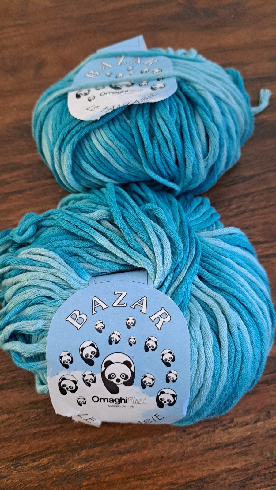Bazar Filati 100% Katoen Verloopgaren Blauw - 2 Bollen, Ophalen of Verzenden, Nieuw, Breien of Haken, Wol of Garen