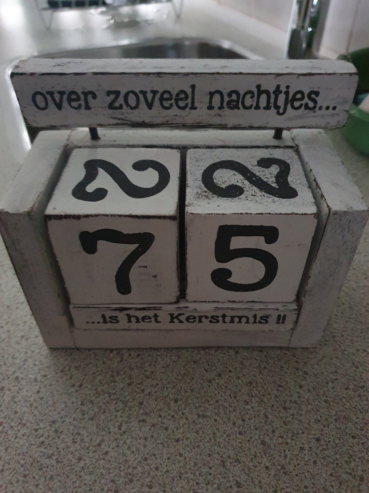 Houten aftel kalender, Ophalen of Verzenden, Maandkalender