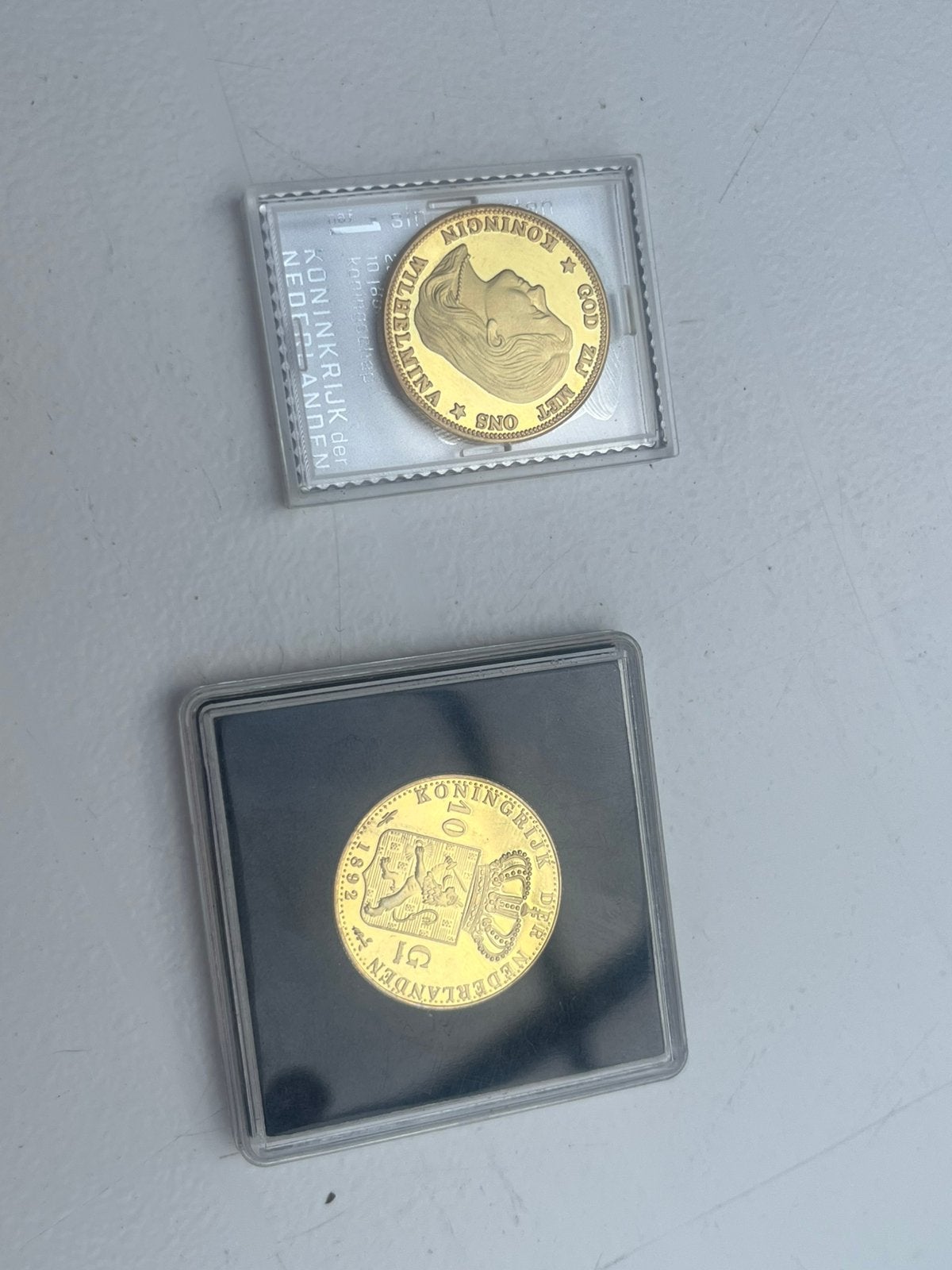 2 x 10 gulden munten herslag, Ophalen of Verzenden, Overige landen, 2 euro