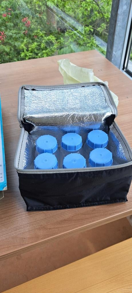 Koeltas met 6 flesjes voor borstvoeding, Ophalen of Verzenden