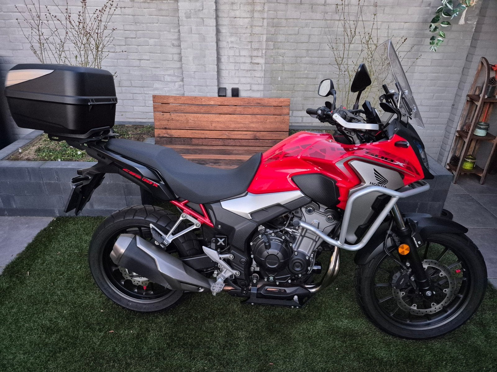 Mooie complete Honda CB500X uit 2021 5295 km vol opties/acc., Motoren, 2 cilinders, Occasion, Particulier, Toermotor