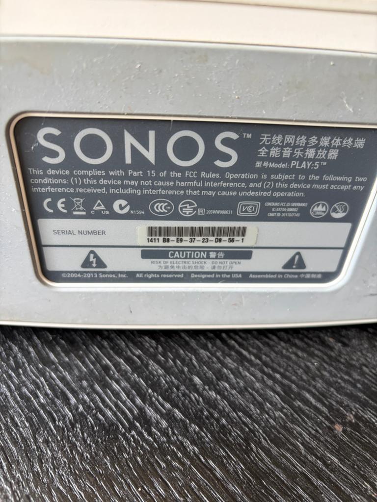 Sonos PLAY:5 Gen 1 - Draadloze Smart Speaker, Audio, Tv en Foto, Luidsprekers, Gebruikt, Ophalen of Verzenden, Sonos, 120 watt of meer