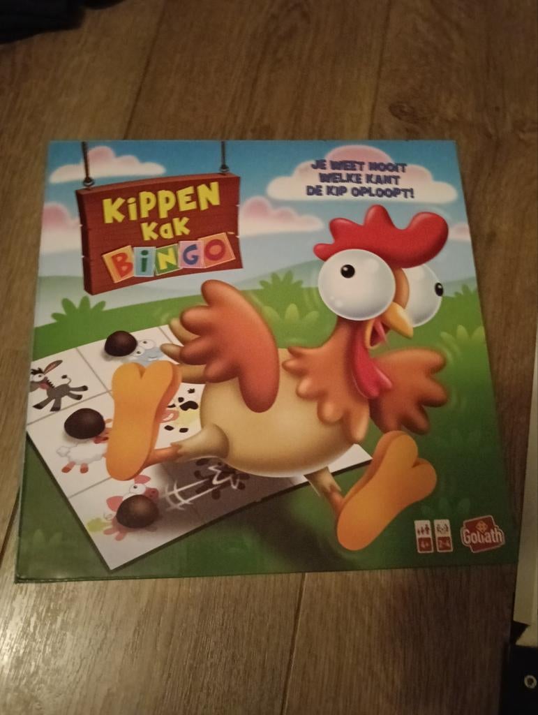 Kippen Kak Bingo - Hilarisch familiespel!, Vijf spelers of meer, Ophalen of Verzenden, Zo goed als nieuw, Goliath