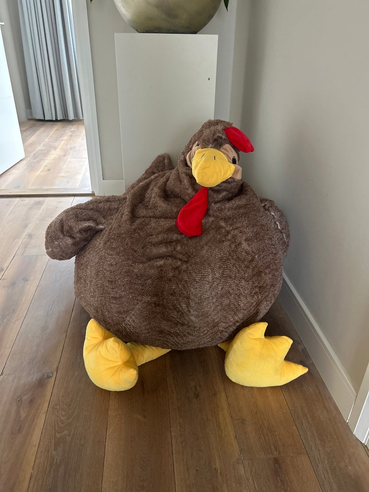 Hele grote kip knuffel kermis, Ophalen, Overige typen, Zo goed als nieuw, Bruin