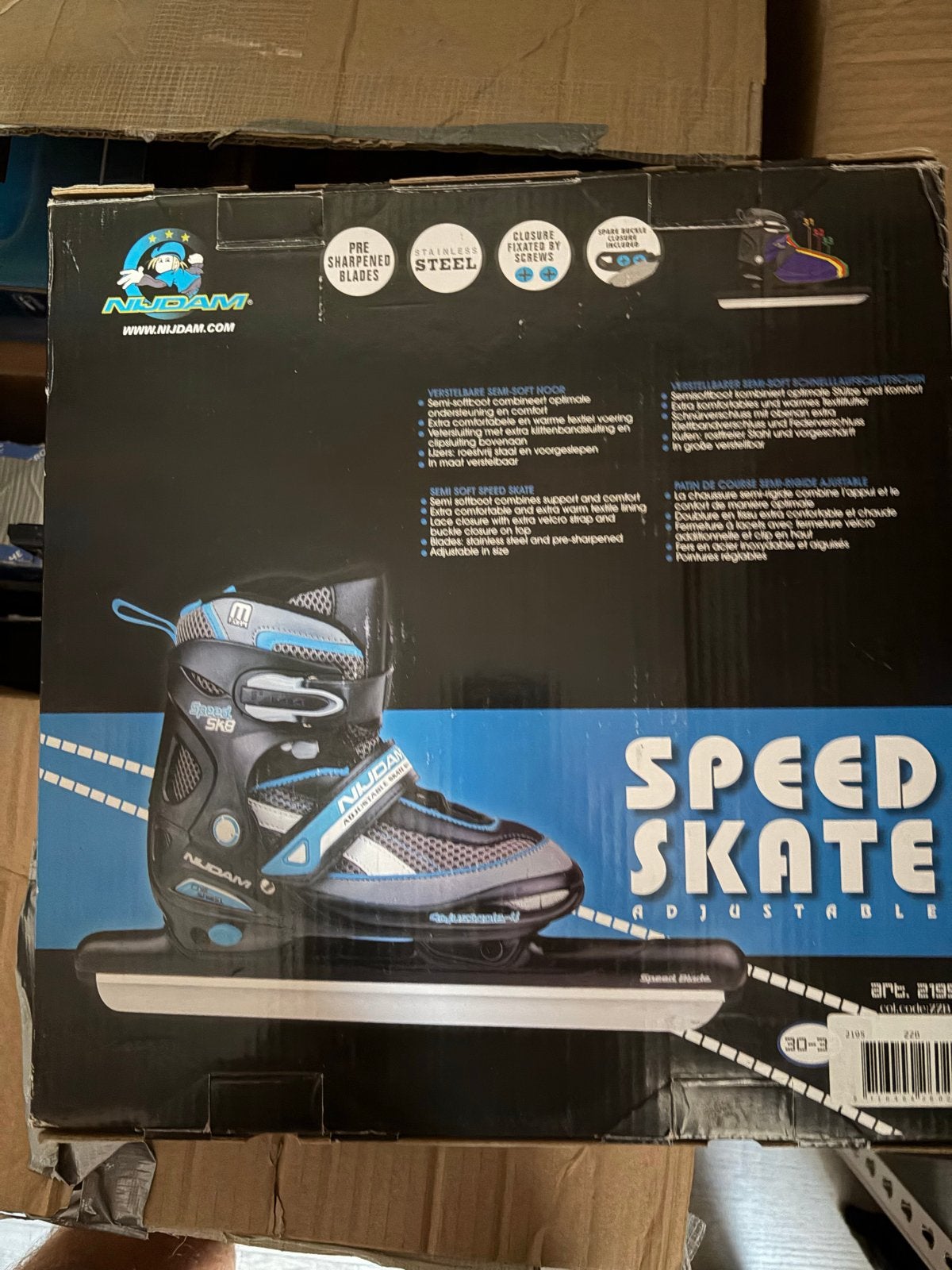 Nijdam verstelbare semi-soft speed skates nieuw (maat 30-33), Ophalen of Verzenden, Nieuw, Noren, Nijdam