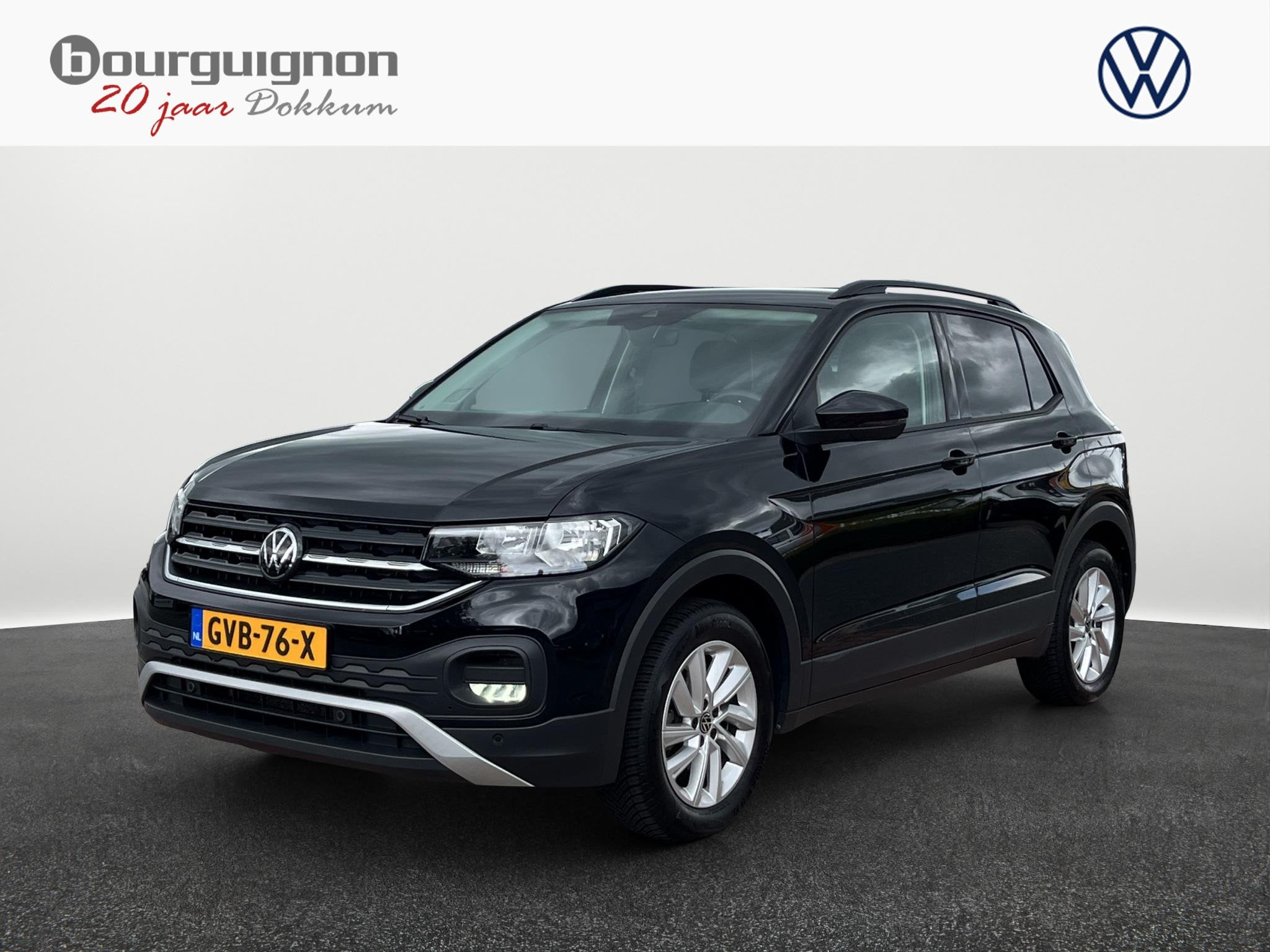 Volkswagen T-Cross 1.0 TSI Style | 110Pk | Automaat | Stoelv, Auto's, Gebruikt, Euro 6, Automatische klimaatregeling, Zwart