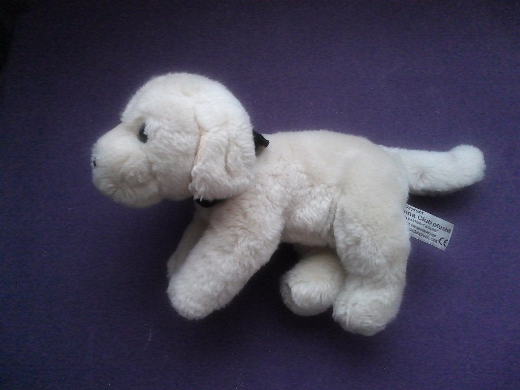 ANNA CLUB PLUS Knuffel HOND LABRADOR PUP. BLOND **Nieuw**, Nieuw, Middelgroot (20 tot 80 cm), Anna Club Plush, Wit