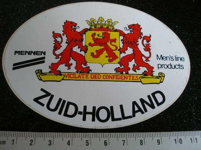 sticker plaats gemeente logo zuid-holland mennen men's line, Verzenden, Zo goed als nieuw, Overige typen