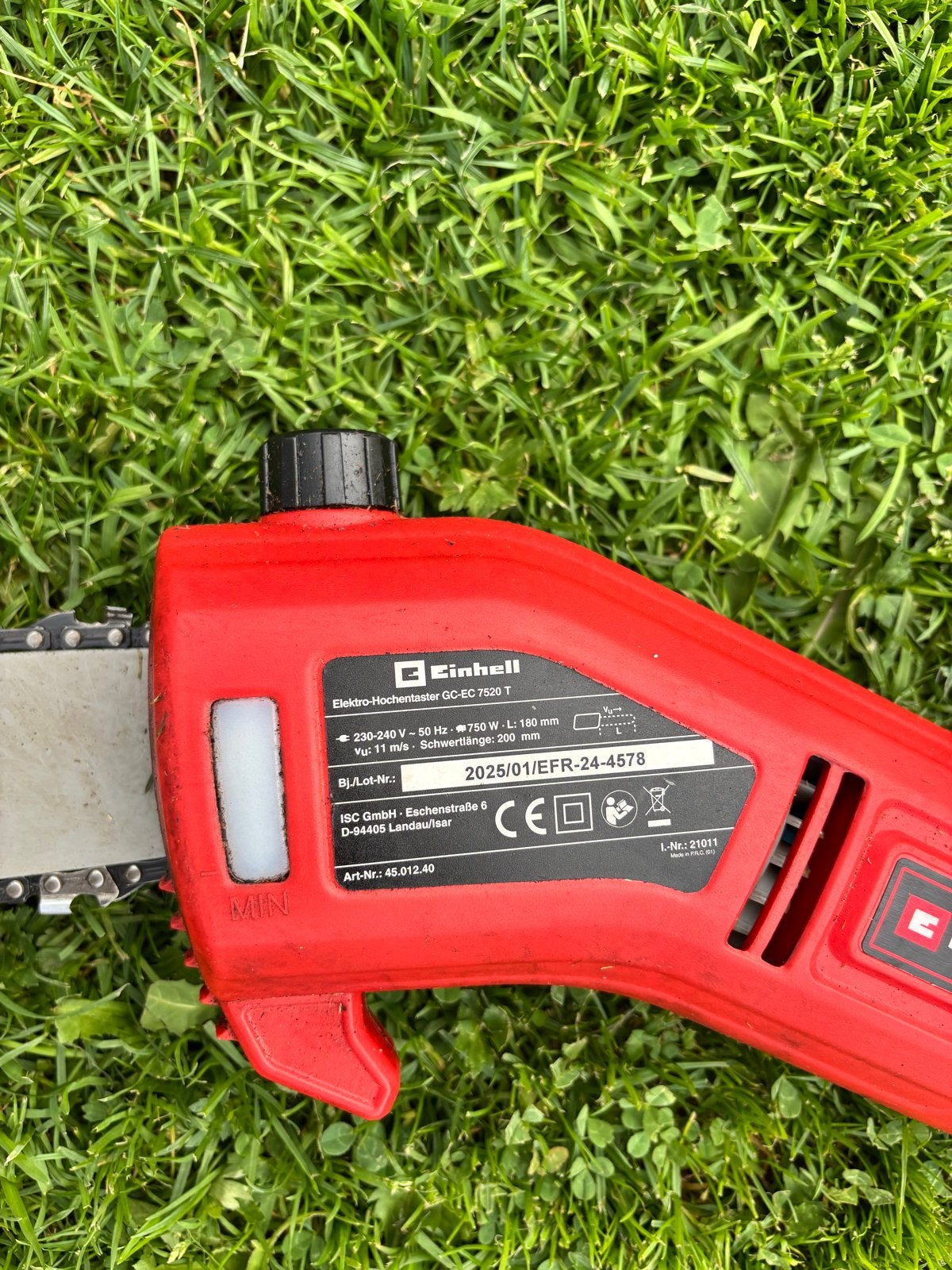 Einhell Elektro-Hochentaster GC-EC 7520 T, Ophalen, Gebruikt, Minder dan 20 mm, Telescopisch