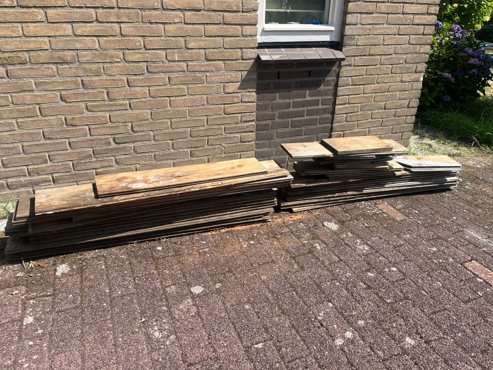 Gratis: Houten planken & asbestvrije golfplaten, Ophalen, Minder dan 25 mm, Zo goed als nieuw, Plank