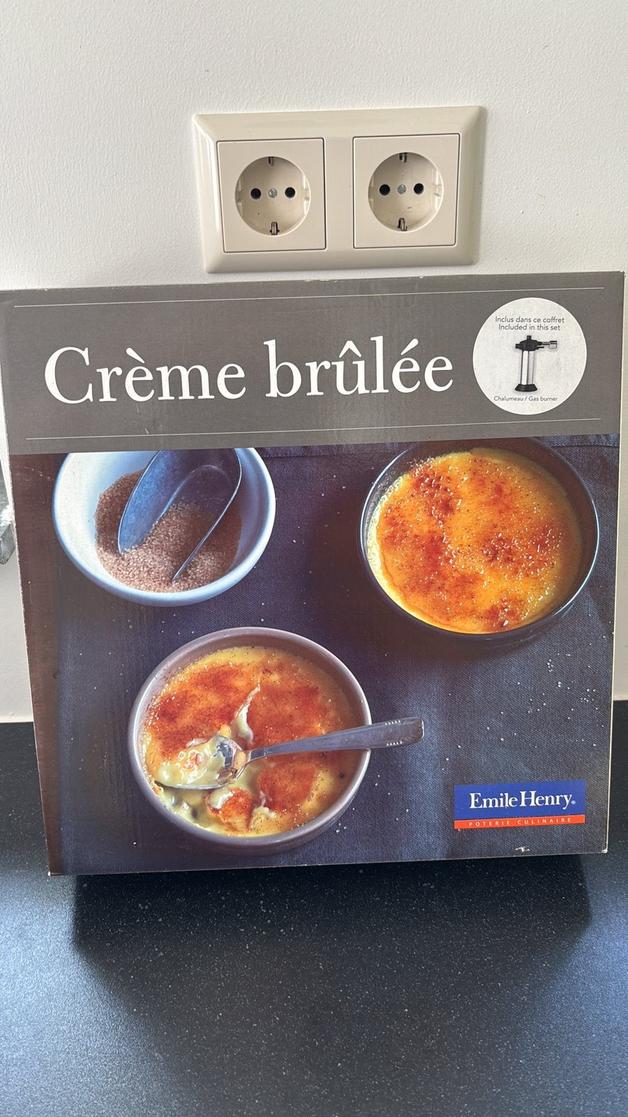 Crème brûlée set met brander v/h merk Emile Henry. Nieuw., Verzenden, Nieuw