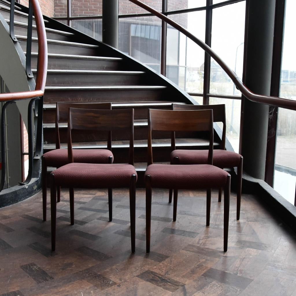 Set van 4 Deense eetkamerstoelen, Huis en Inrichting, Stoelen, Overige kleuren, -, -, Scandinavisch