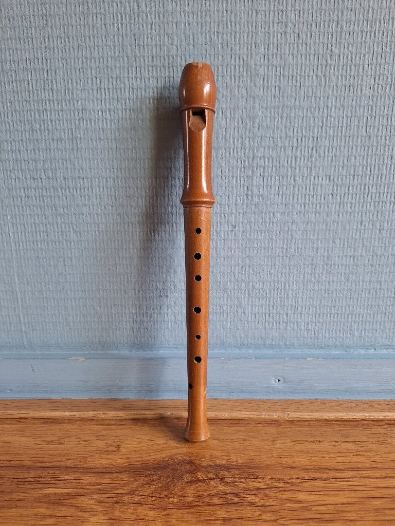 Houten Sopraan Blokfluit, Muziek en Instrumenten, Blaasinstrumenten | Blokfluiten, Ophalen of Verzenden, Gebruikt, Sopraan of Sopranino