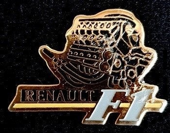 Renault F1 motorblok pin, Verzenden, Nieuw, Transport, Speldje of Pin