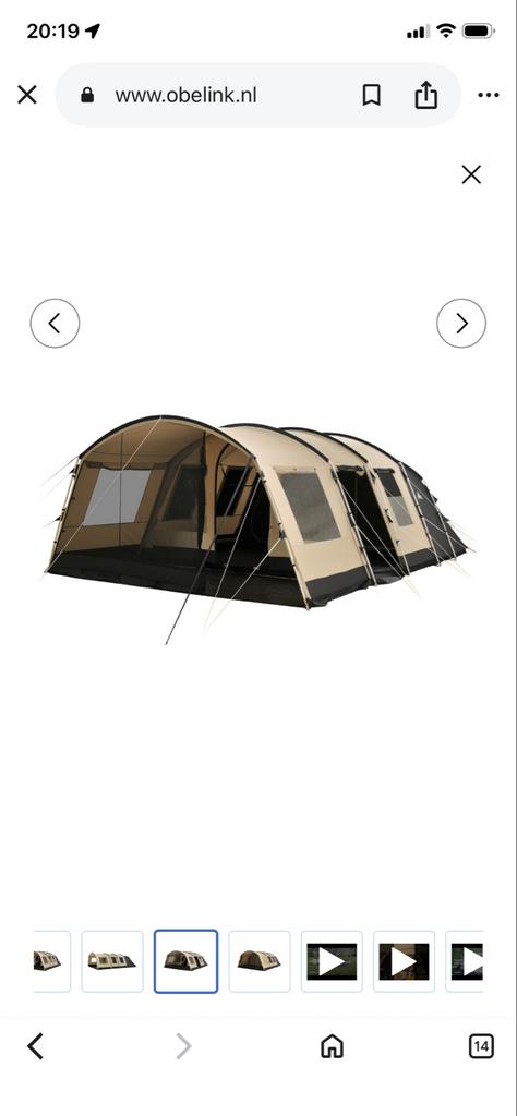 Obelink Familia 4 tunneltent - Compleet en in goede staat, Caravans en Kamperen, Ophalen, Gebruikt, Tot en met 4