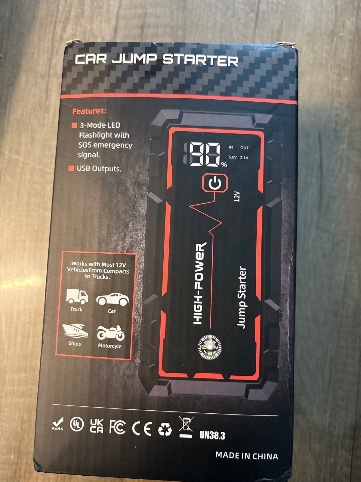 High-Power Auto Jump Starter met LED zaklamp, Auto diversen, Ophalen, Nieuw