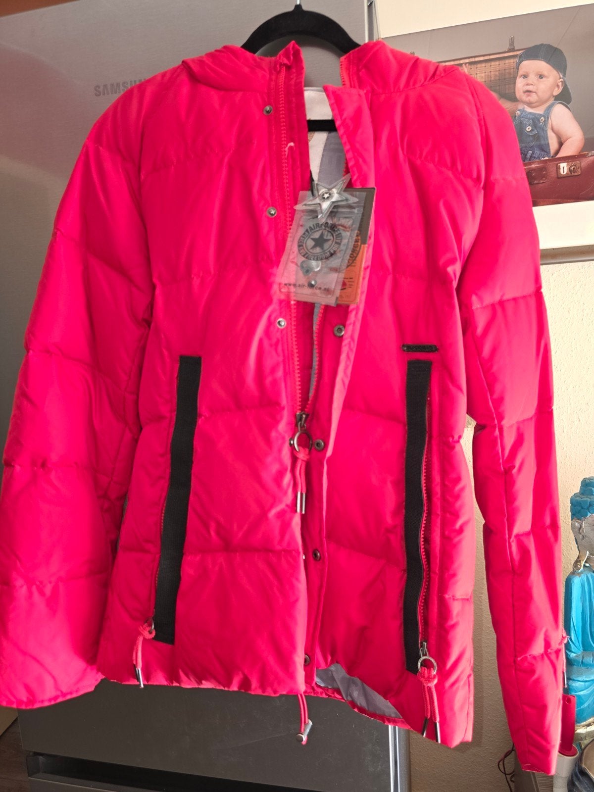 Nieuwe Airforce winterjas rood maat L, Airforce, Maat 42/44 (L), Nieuw, Ophalen of Verzenden