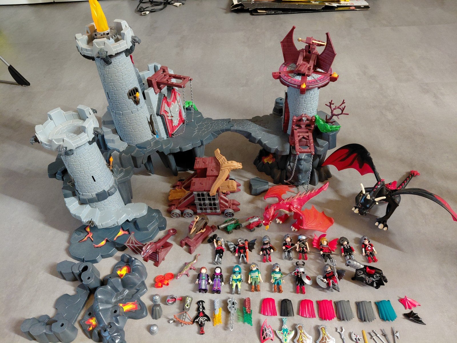 Groot Playmobil ridder kasteel met veel accessoires, Ophalen of Verzenden, Gebruikt, Kasteel/Fort