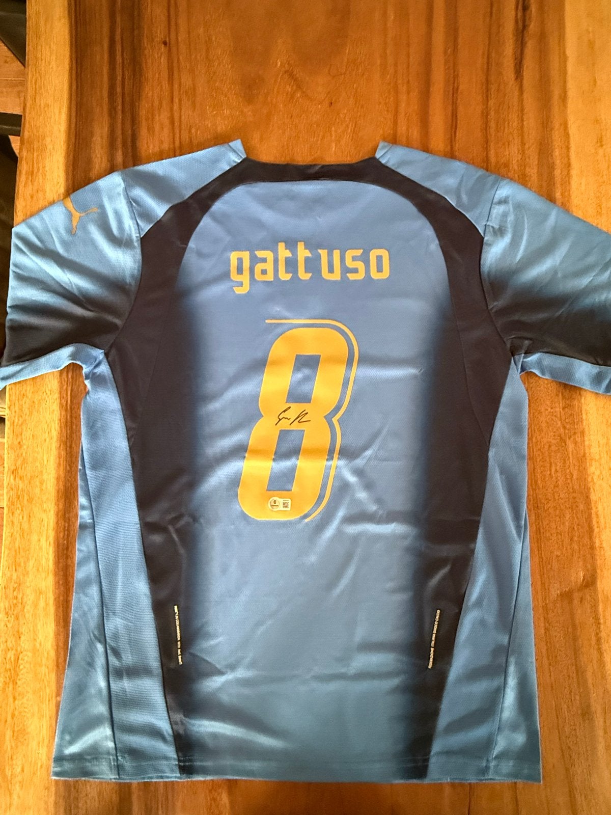 Gesigneerd Puma Italië voetbalshirt - Gattuso #8, Ophalen of Verzenden, Nieuw, Buitenlandse clubs, Shirt