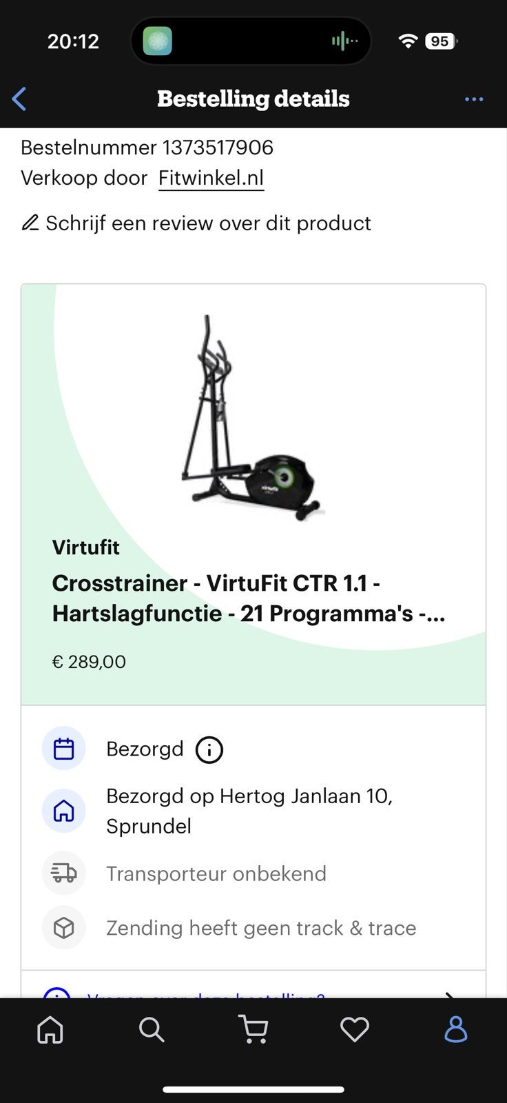 NIEUW VirtuFit Crosstrainer CTR 1.1 - Hartslagfunctie, Sport en Fitness, Fitnessapparatuur, Zo goed als nieuw, Crosstrainer, Armen