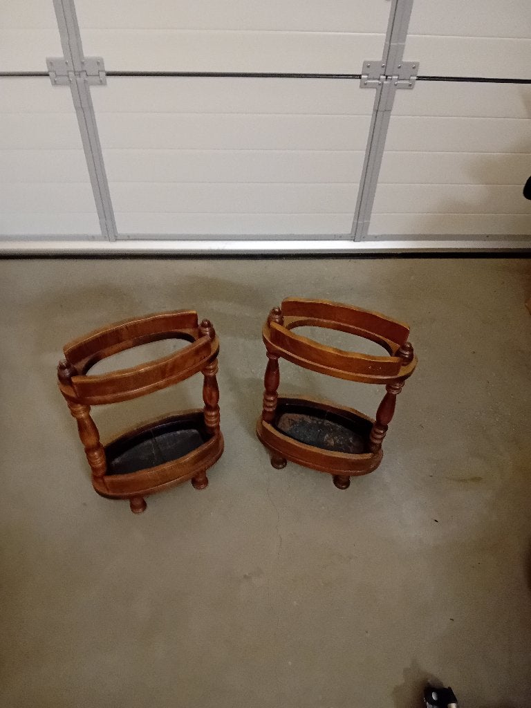 Oude houten paraplubakken, Ophalen, Gebruikt, Hout