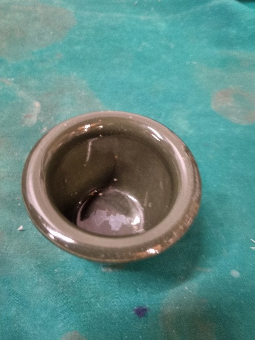 bloempot groen aardewerk klein, Ophalen of Verzenden, 'T Olde Gre-j, Info@toldegrej.nl, Endepoelstraat 20f Didam