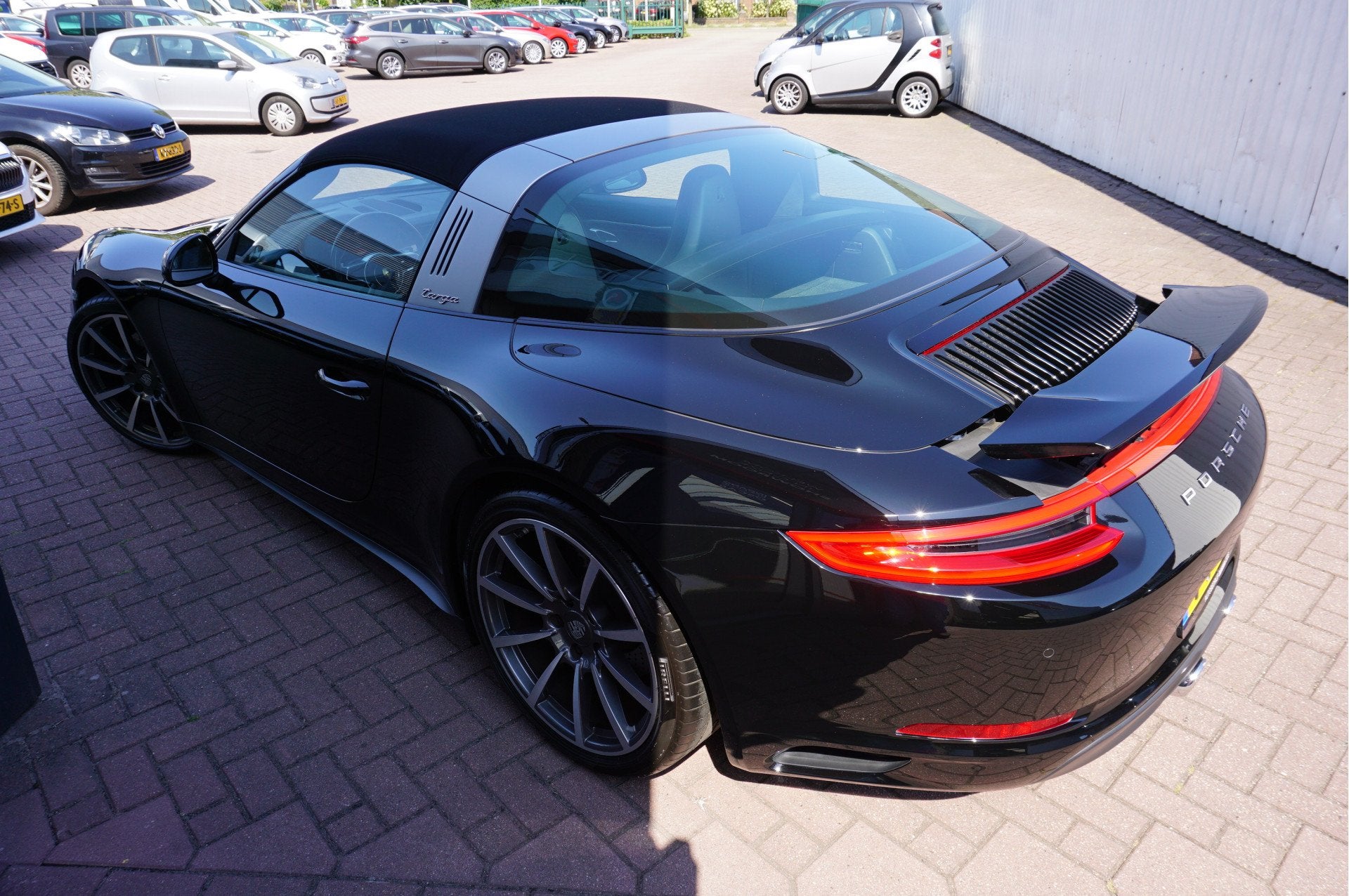 Porsche 911 3.0 Targa 4 (bj 2018, automaat), Auto's, Gebruikt, Cabriolet, 4 stoelen, Zwart