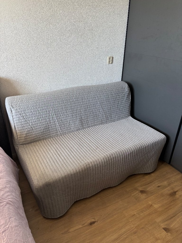 IKEA Lycksele slaapbank 140x188, Ophalen, Gebruikt, Tweepersoons, Grijs