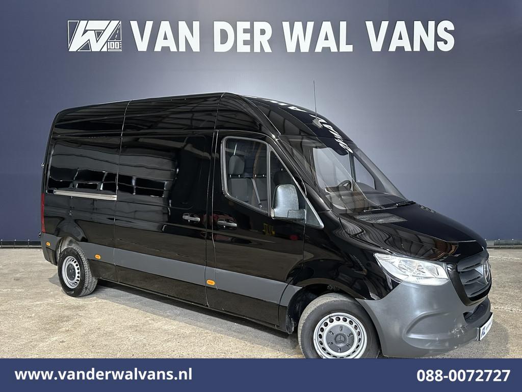 Mercedes-Benz Sprinter 314 CDI 143pk L2H2 Euro6 Airco | Came, Stof, 2000 kg, Zwart, Mercedes-Benz