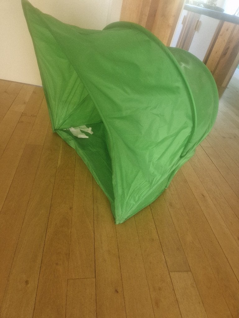 Kinderbed tent Sufflett Ikea groen, Ophalen, Zo goed als nieuw, Minder dan 140 cm, 85 tot 100 cm